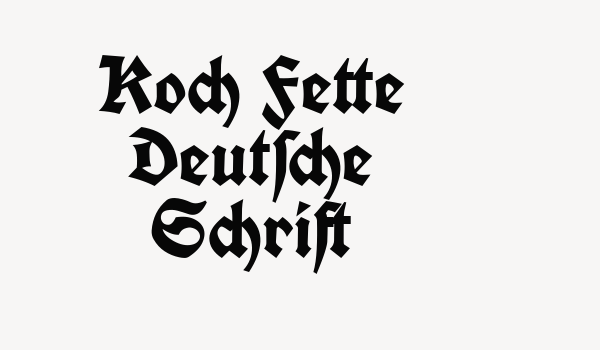 Koch Fette Deutsche Schrift Font