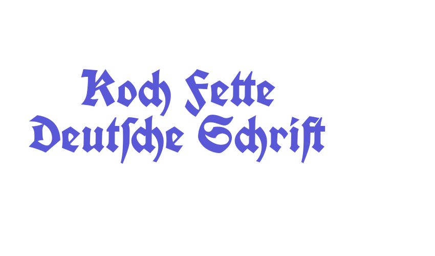 Koch Fette Deutsche Schrift Font