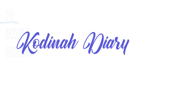 Kodinah Diary font free