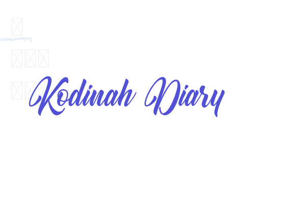 Kodinah Diary Font Download