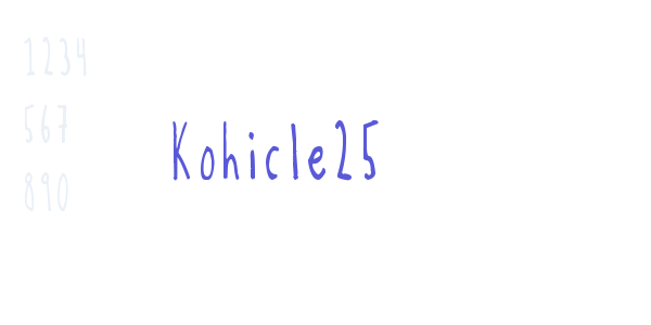 Kohicle25 font free