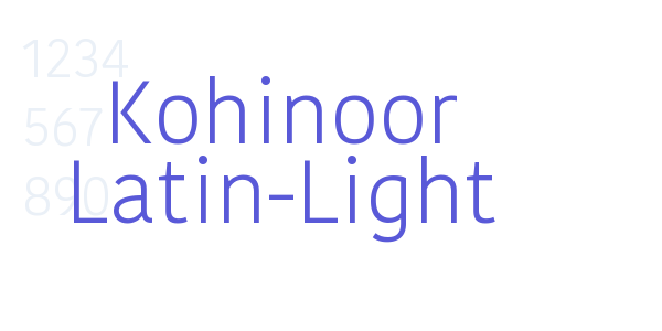 Kohinoor Latin-Light font