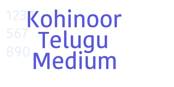 Kohinoor Telugu Medium font free