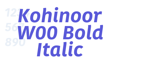 Kohinoor W00 Bold Italic font