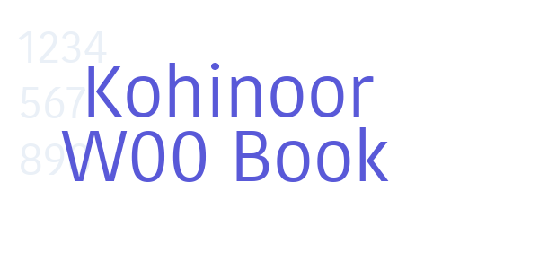 Kohinoor W00 Book font