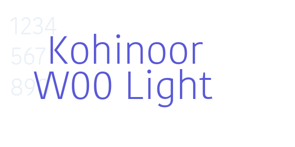 Kohinoor W00 Light font