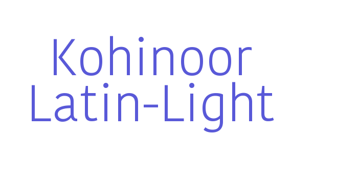 Kohinoor Latin-Light Font