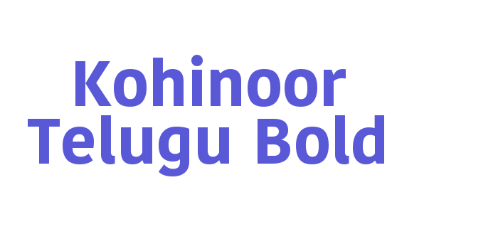 Kohinoor Telugu Bold Font Download