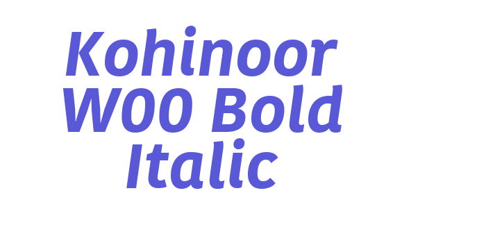 Kohinoor W00 Bold Italic Font Download