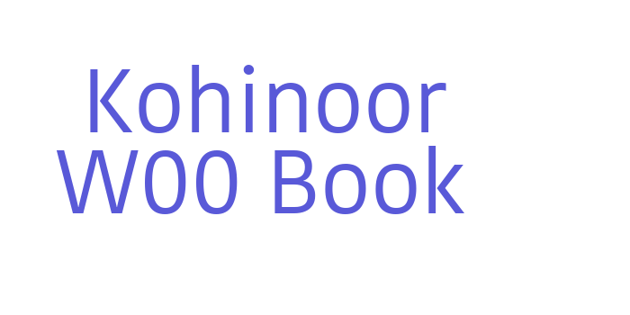 Kohinoor W00 Book Font