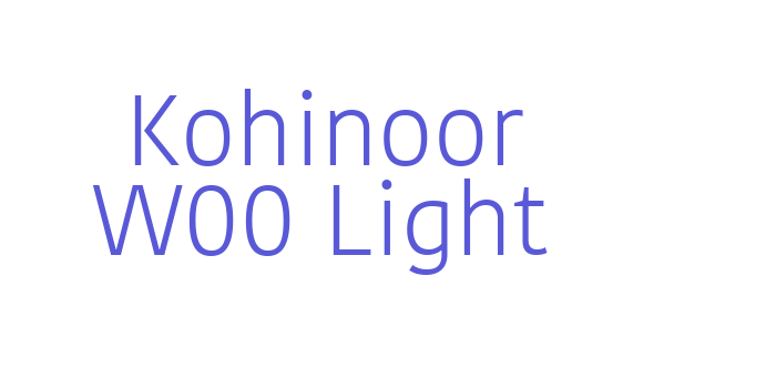 Kohinoor W00 Light Font Download