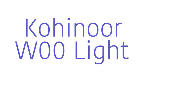 Kohinoor W00 Light Font