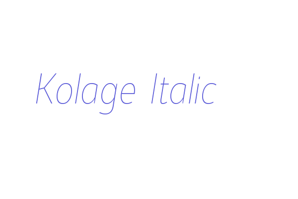 Kolage Italic Font