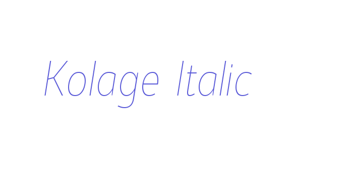 Download Kolage Italic Font