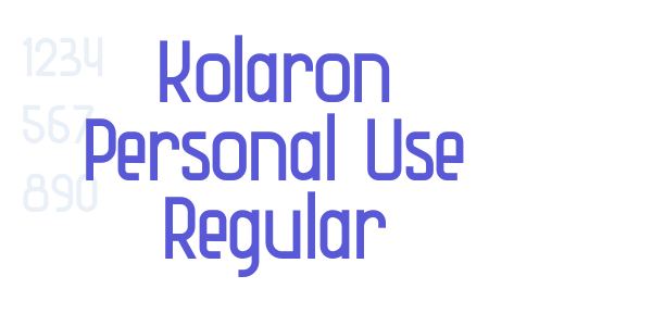 Kolaron Personal Use Regular font