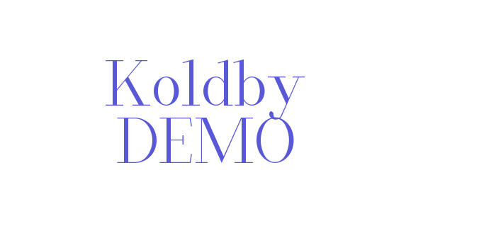 Koldby DEMO Font Download