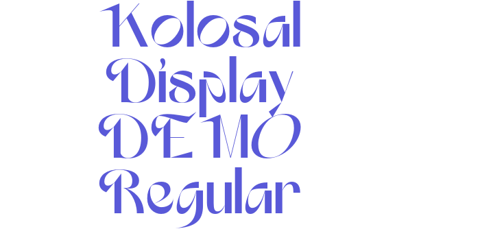 Kolosal Display DEMO Regular Font Download