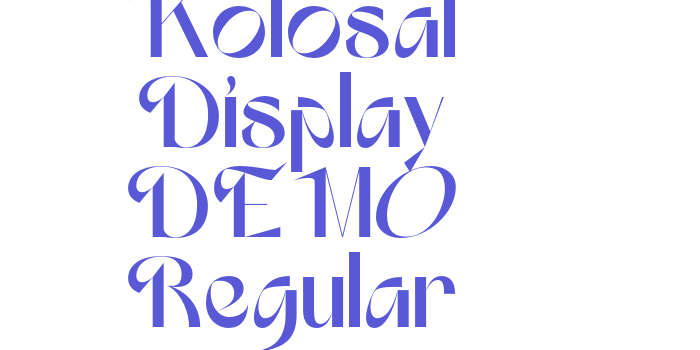 Kolosal Display DEMO Regular Font