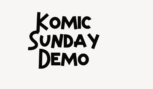 Komic Sunday Demo Font