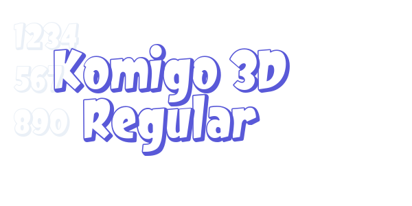 Komigo 3D Regular font free