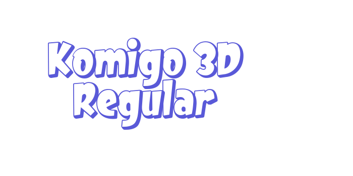 Komigo 3D Regular Font Download