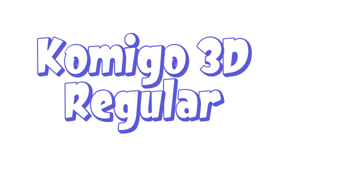 Komigo 3D Regular Font