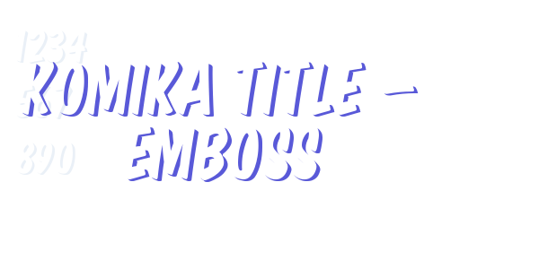 Komika Title – Emboss font free