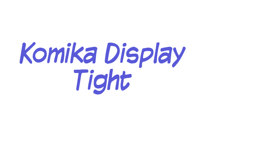 Komika Display Tight Font