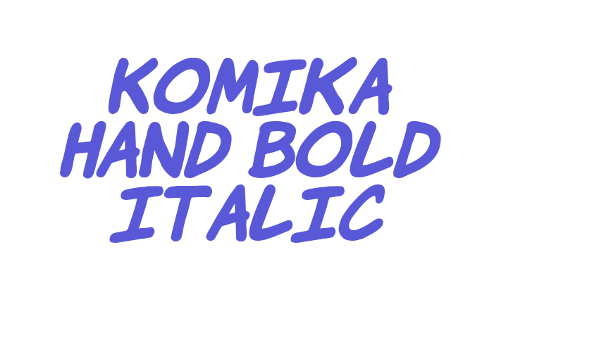 Komika Hand Bold Italic Font