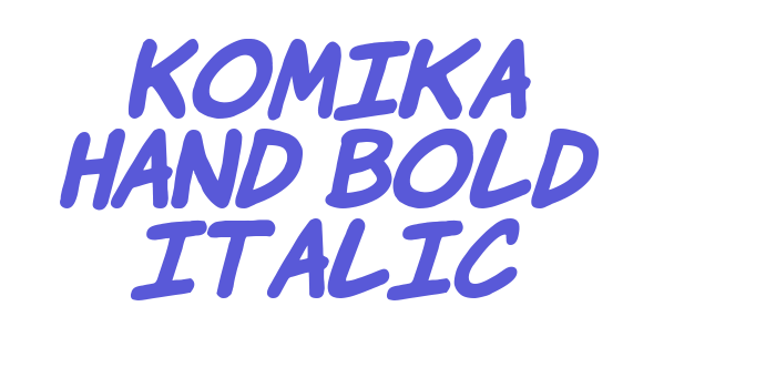 Komika Hand Bold Italic Font Download