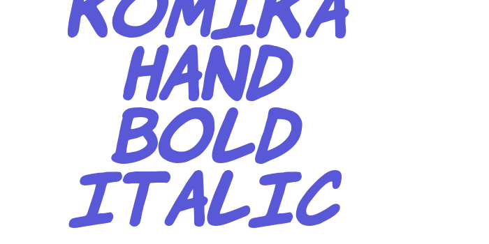 Komika Hand Bold Italic Font