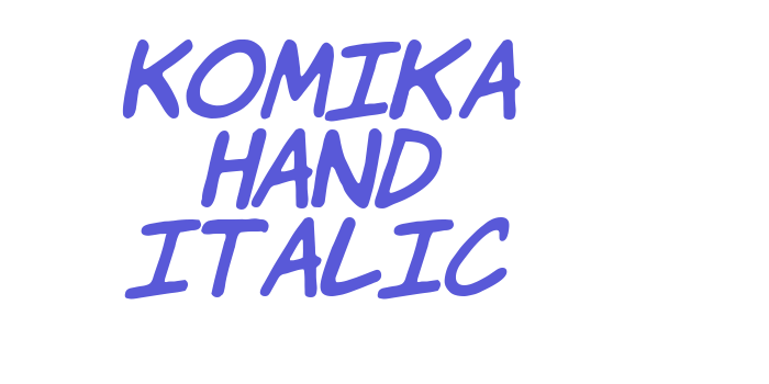 Komika Hand Italic Font Download