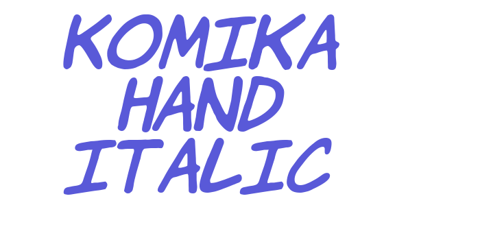 Komika Hand Italic Font