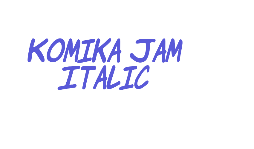 Komika Jam Italic Font