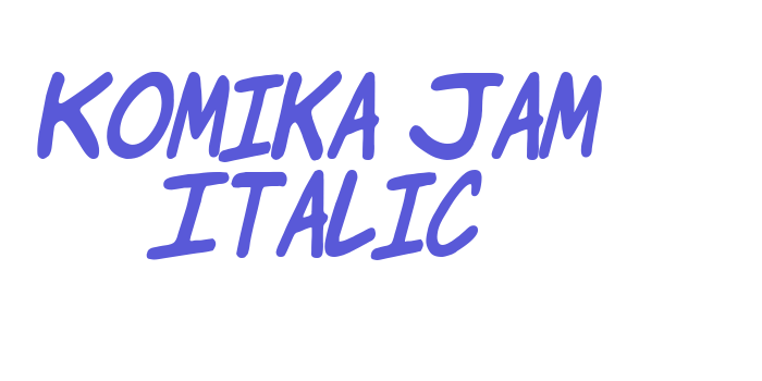 Komika Jam Italic Font