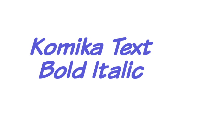 Komika Text Bold Italic Font