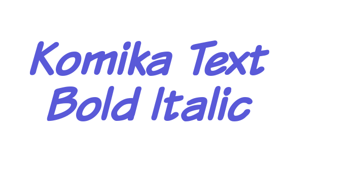 Komika Text Bold Italic Font