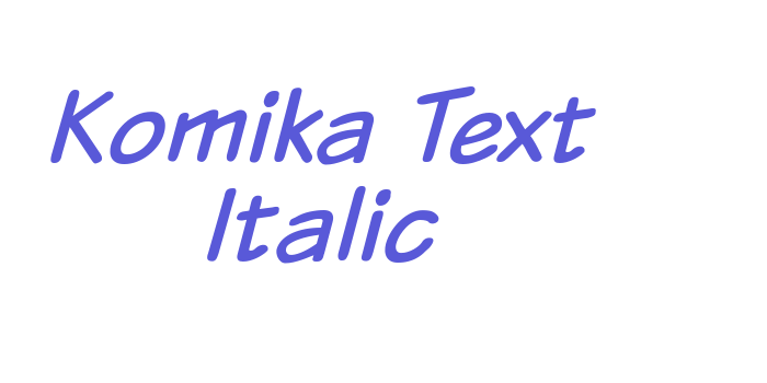 Komika Text Italic Font