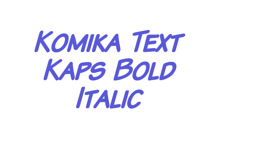 Komika Text Kaps Bold Italic Font