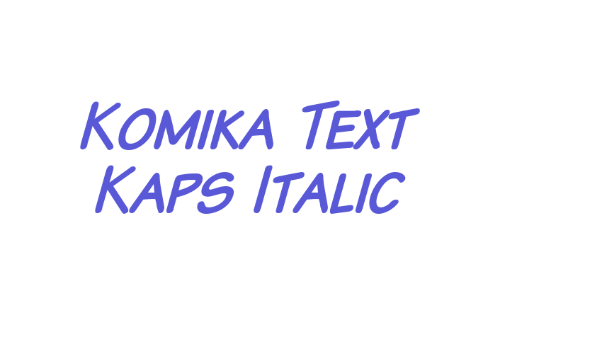 Komika Text Kaps Italic Font