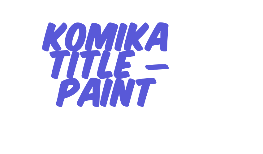 Komika Title – Paint Font