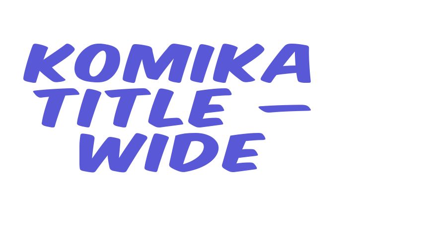 Komika Title – Wide Font