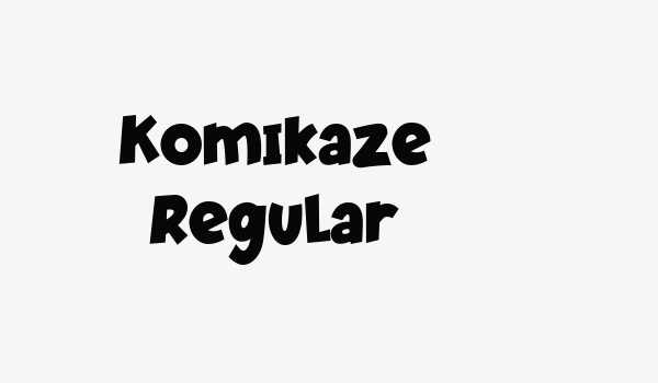 Komikaze Regular Font