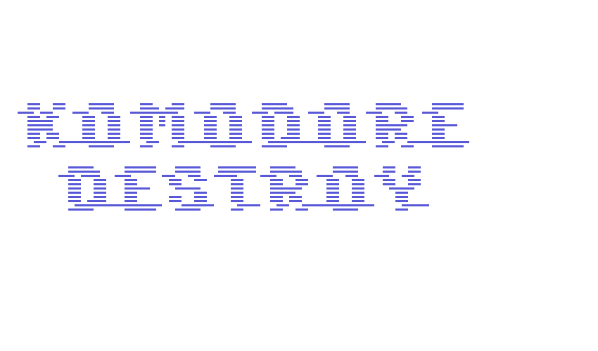 Komodore Destroy Font