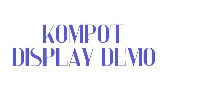 Kompot Display Demo Font Download