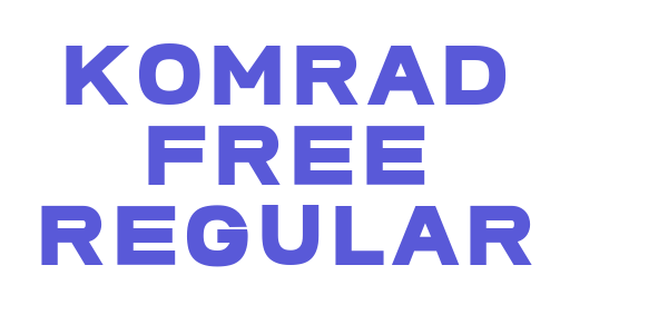 Komrad Free Regular font free