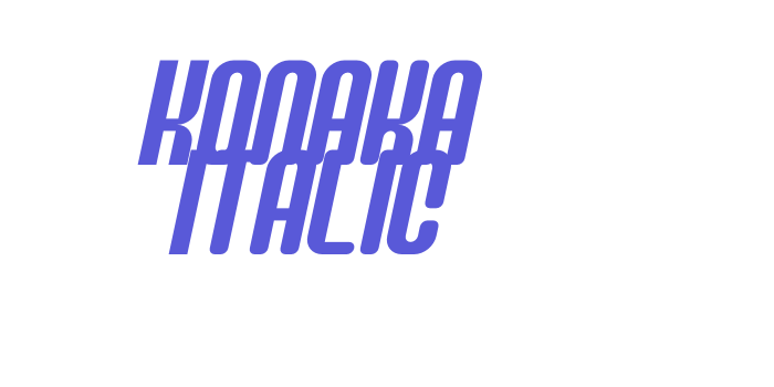 Konaka Italic Font Download