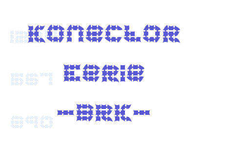 Konector Eerie -BRK- Font