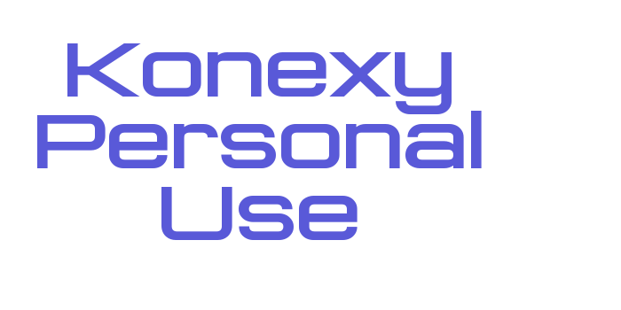 Konexy Personal Use Font Download