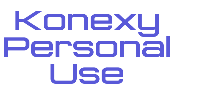 Konexy Personal Use Font